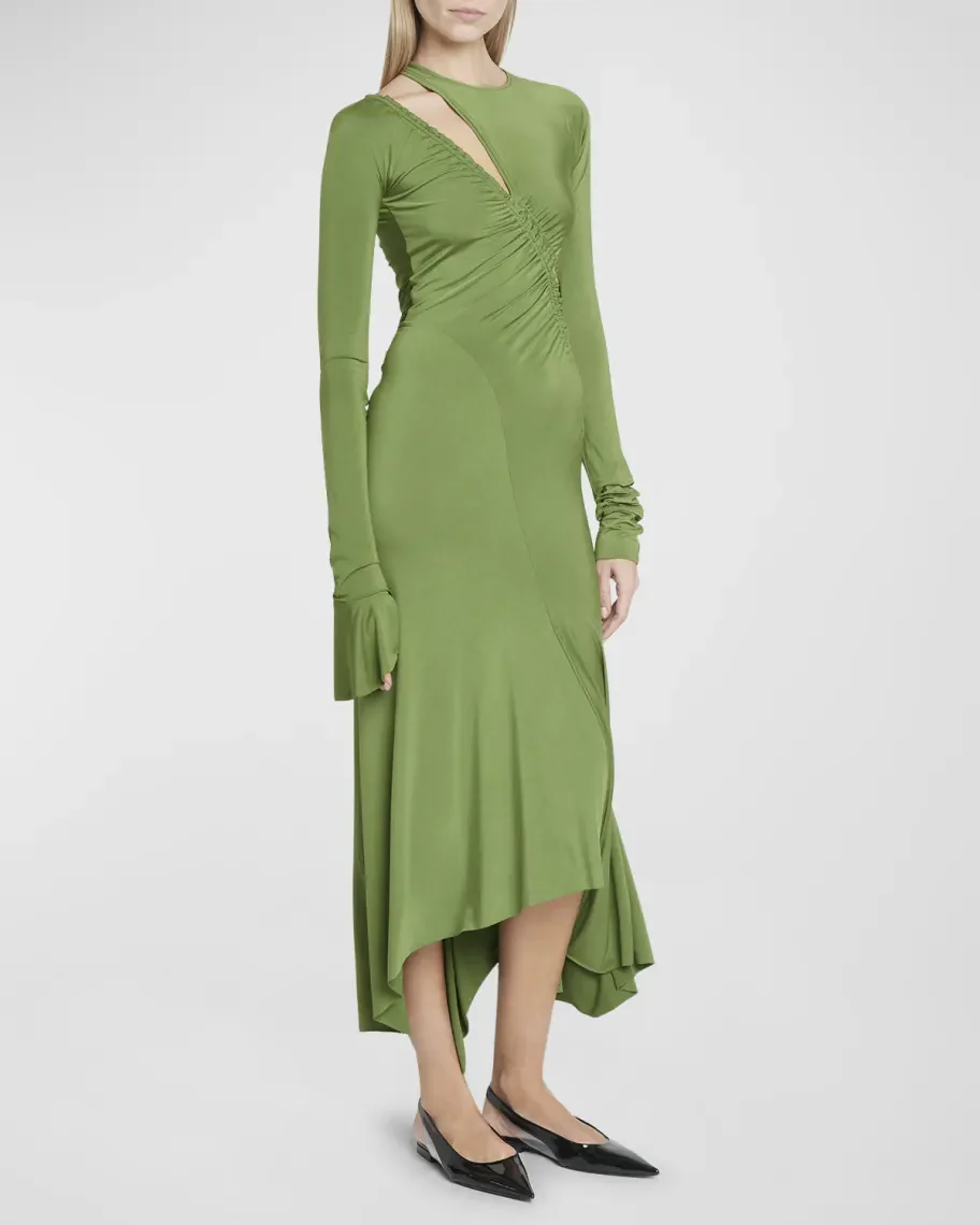 Midi Vestido Asymmetric Slash Jersey - Image 3
