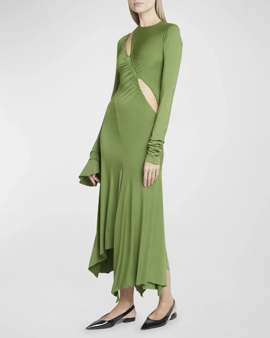 Midi Vestido Asymmetric Slash Jersey - Image 4