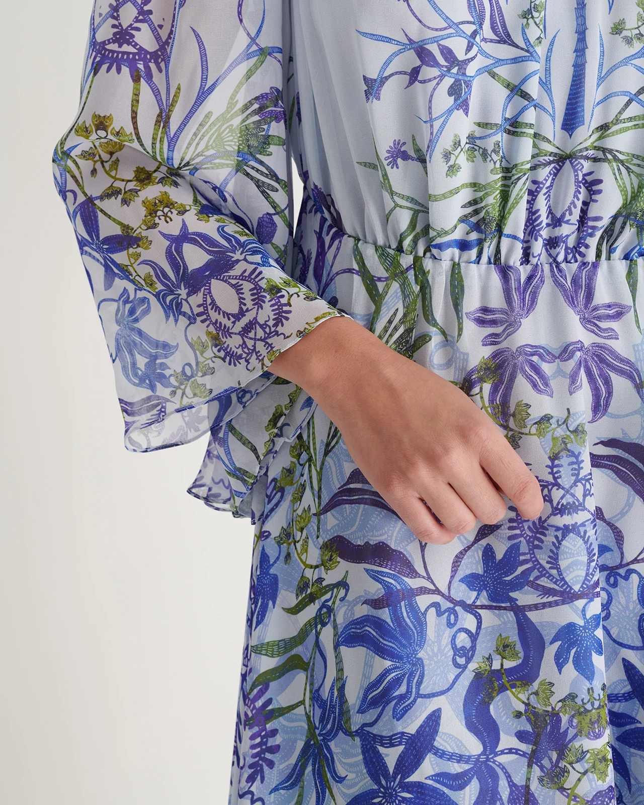 Maxi Vestido Chiffon Flores - Image 3
