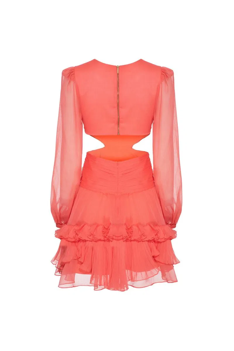 Mini Vestido Turner Chiffon Ruffled - Image 3