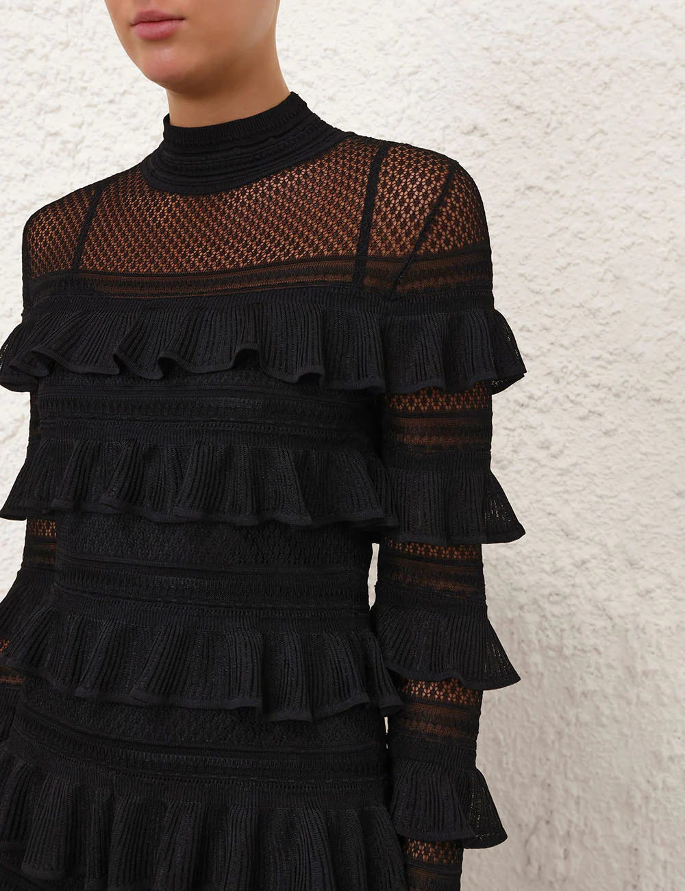 Mini Vestido Crush High Neck Frilled - Image 3