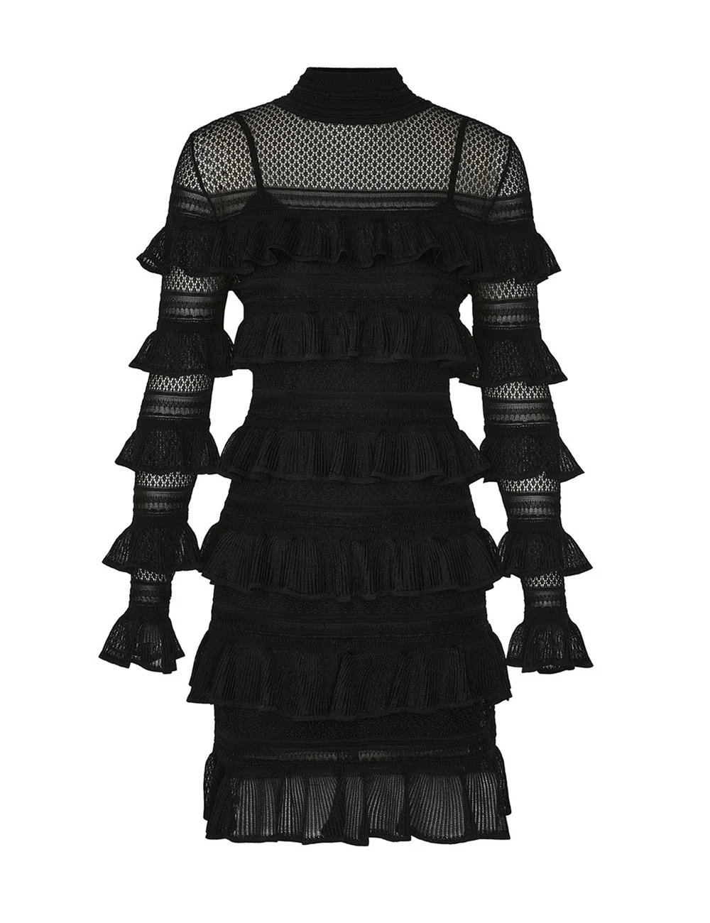 Mini Vestido Crush High Neck Frilled - Image 7