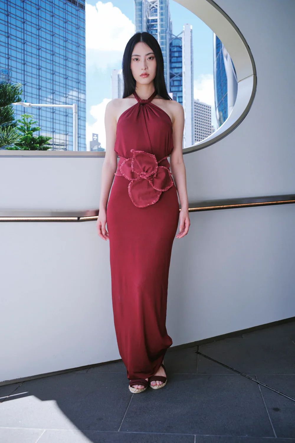 Maxi Vestido Marcelo Vinotinto - Image 3