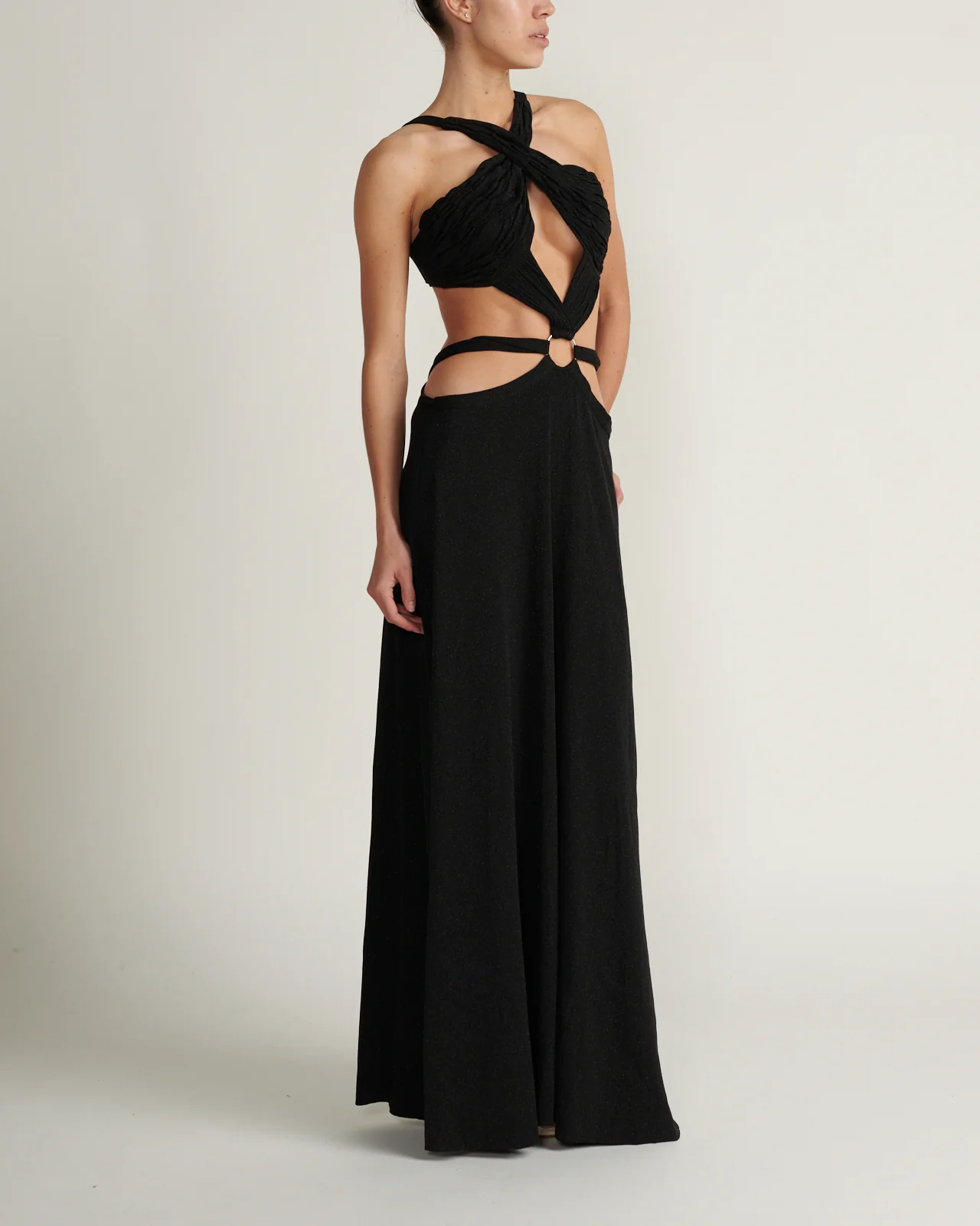 Maxi Vestido Maxi Cut Out Negro - Image 2