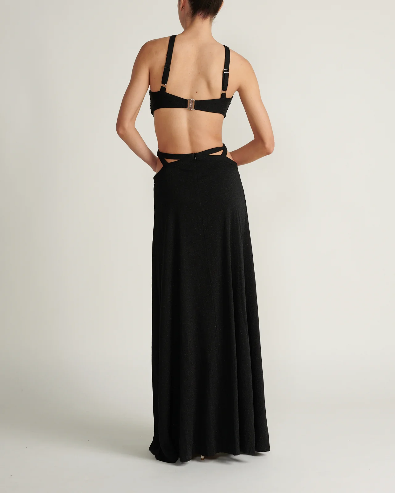 Maxi Vestido Maxi Cut Out Negro - Image 3