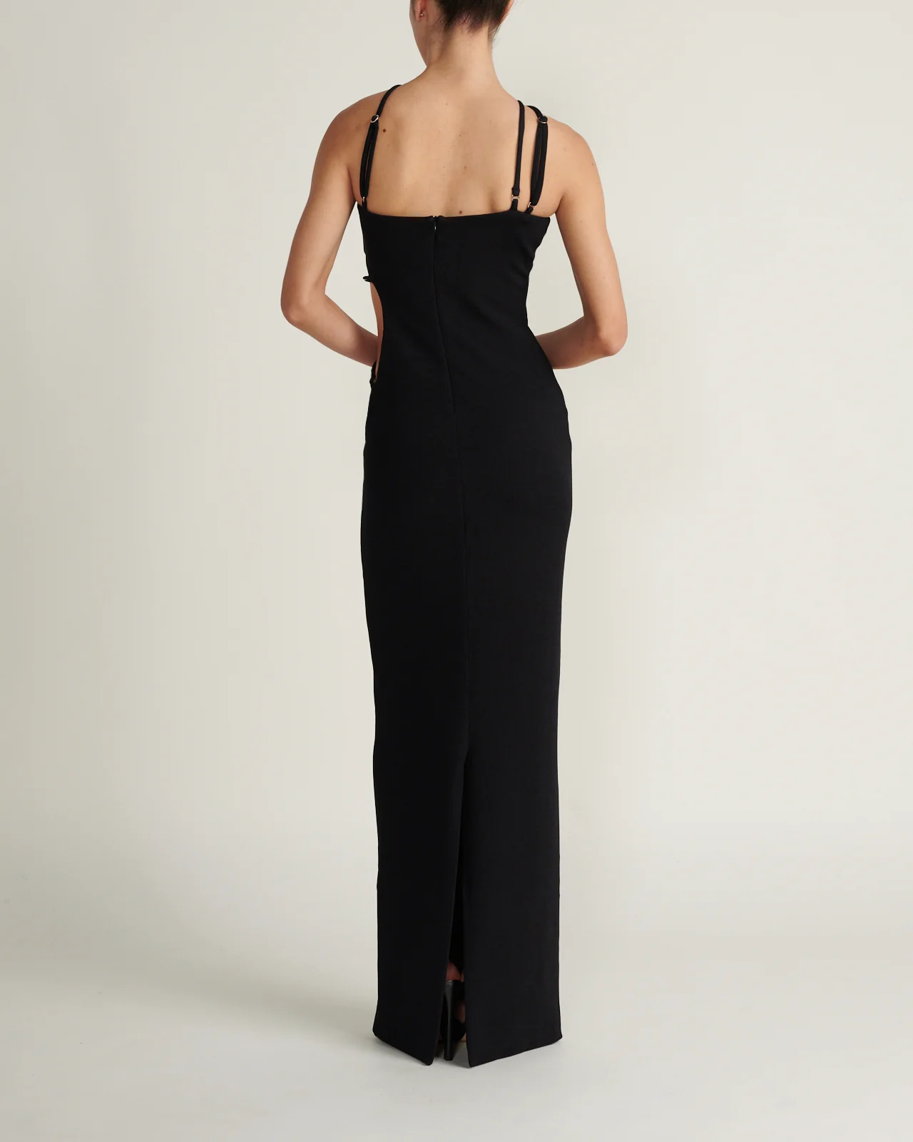 Maxi Vestido Maxi Cut Out Negro - Image 2