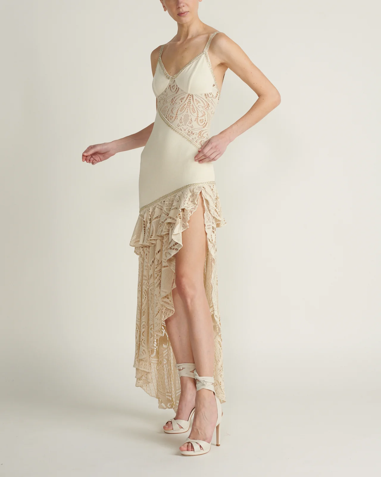 Maxi Vestido Lace Off White - Image 2