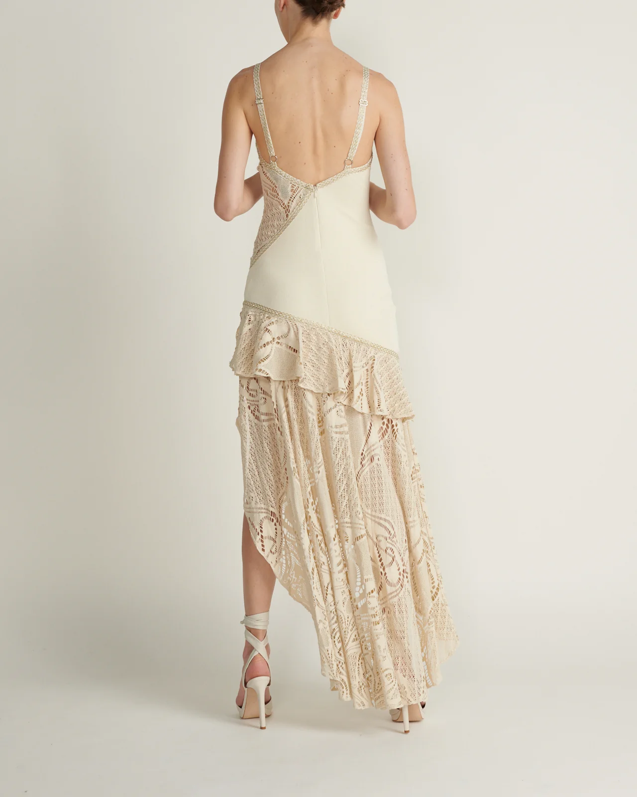 Maxi Vestido Lace Off White - Image 3