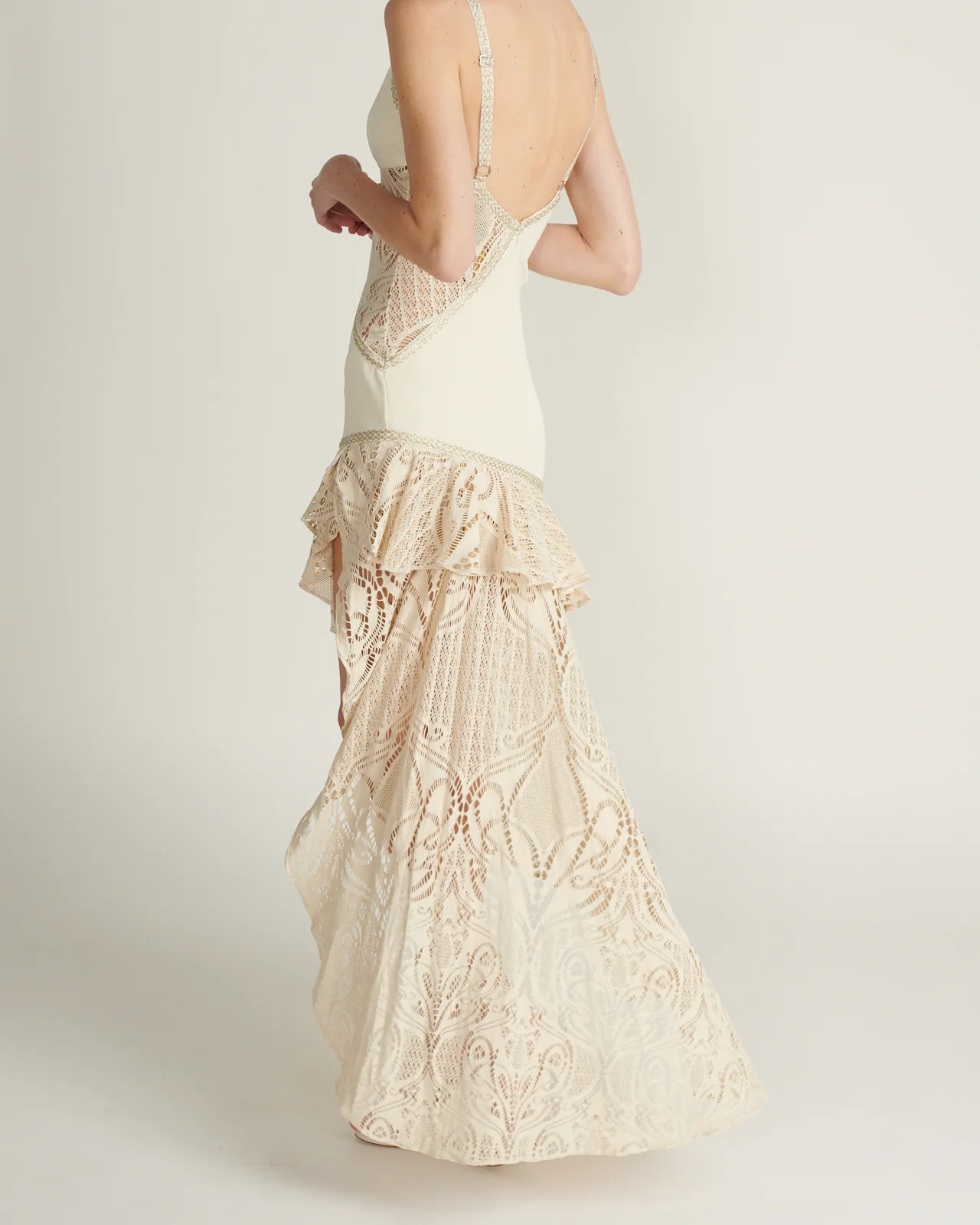 Maxi Vestido Lace Off White - Image 5