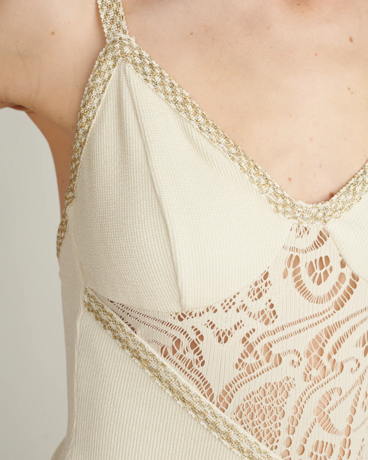Maxi Vestido Lace Off White - Image 6