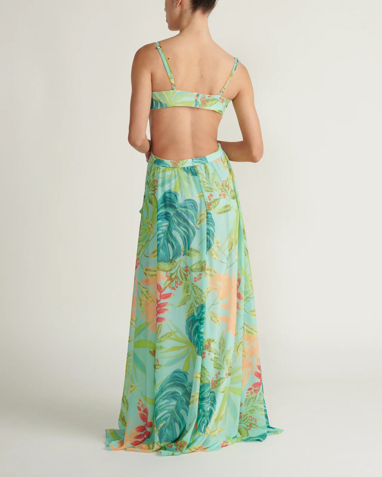 Maxi Vestido Maxi Print Cut Out Verde - Image 2