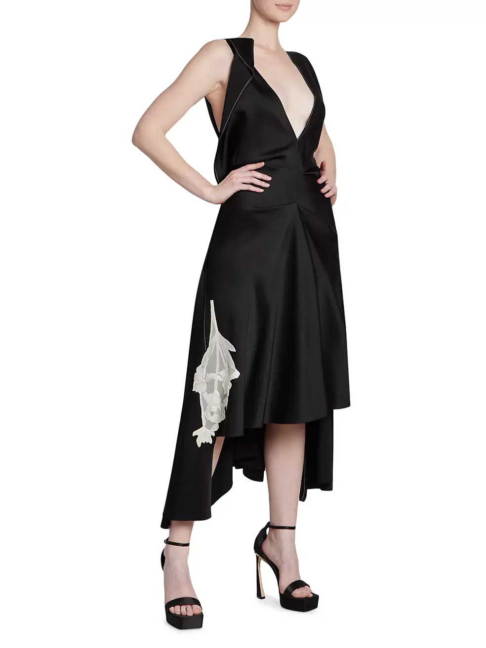 Midi Vestido Draped Lace - Image 2