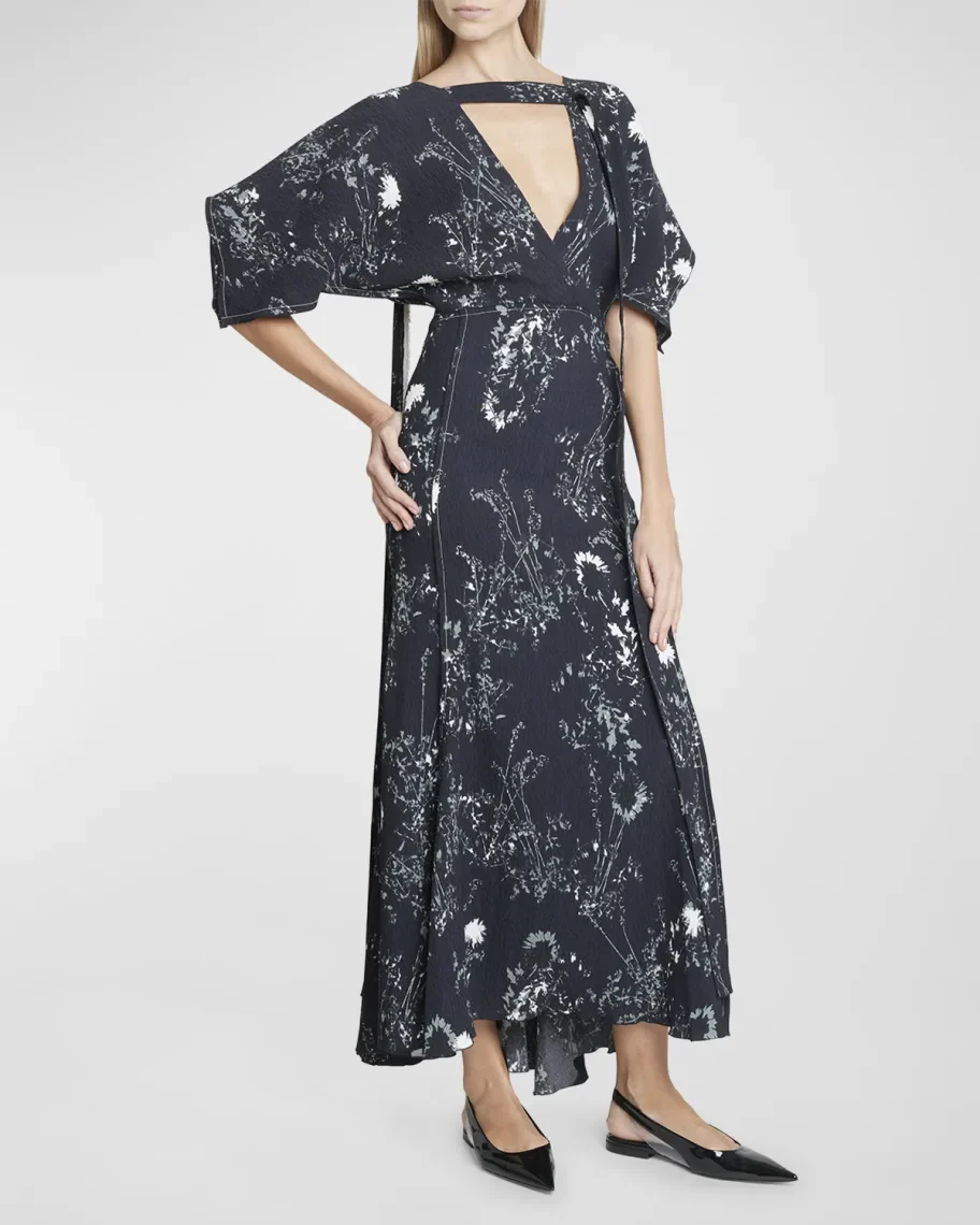 Midi Vestido Vneck Bias Godet - Image 2