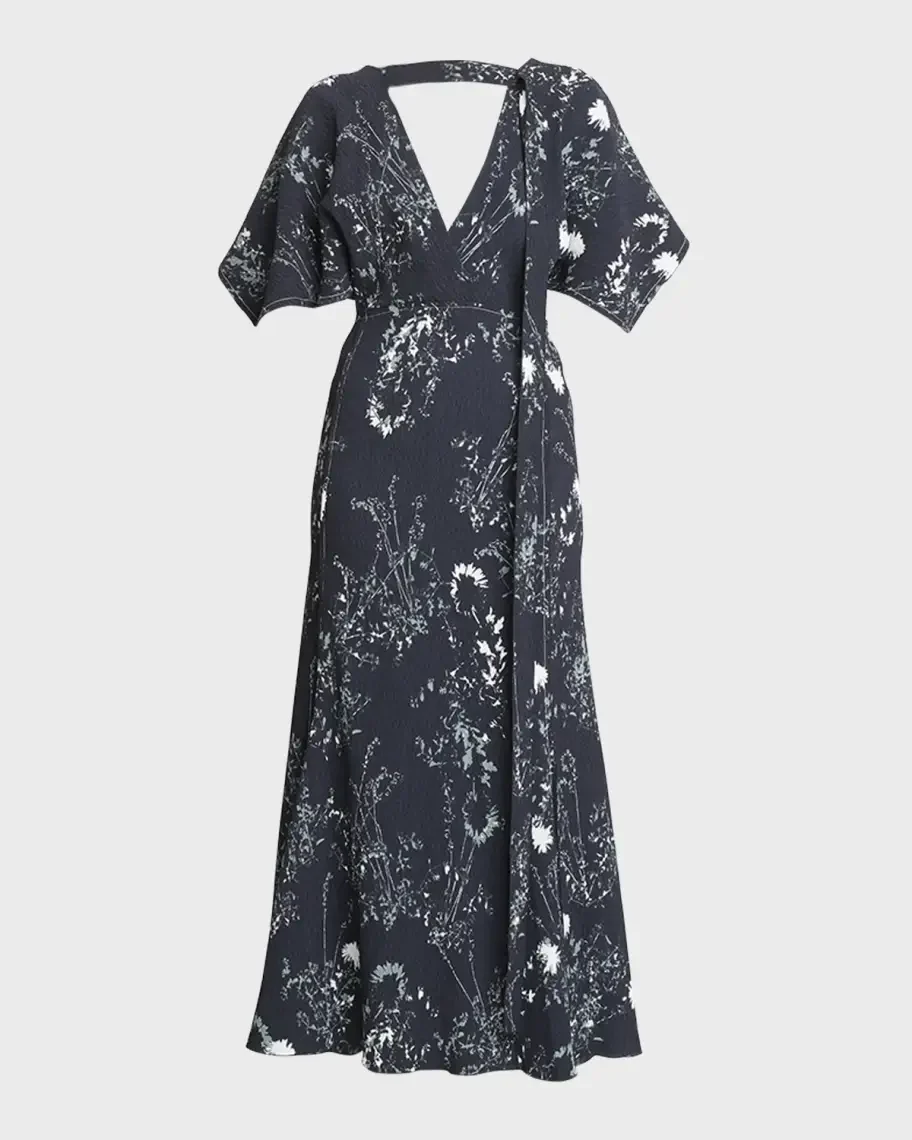 Midi Vestido Vneck Bias Godet - Image 5