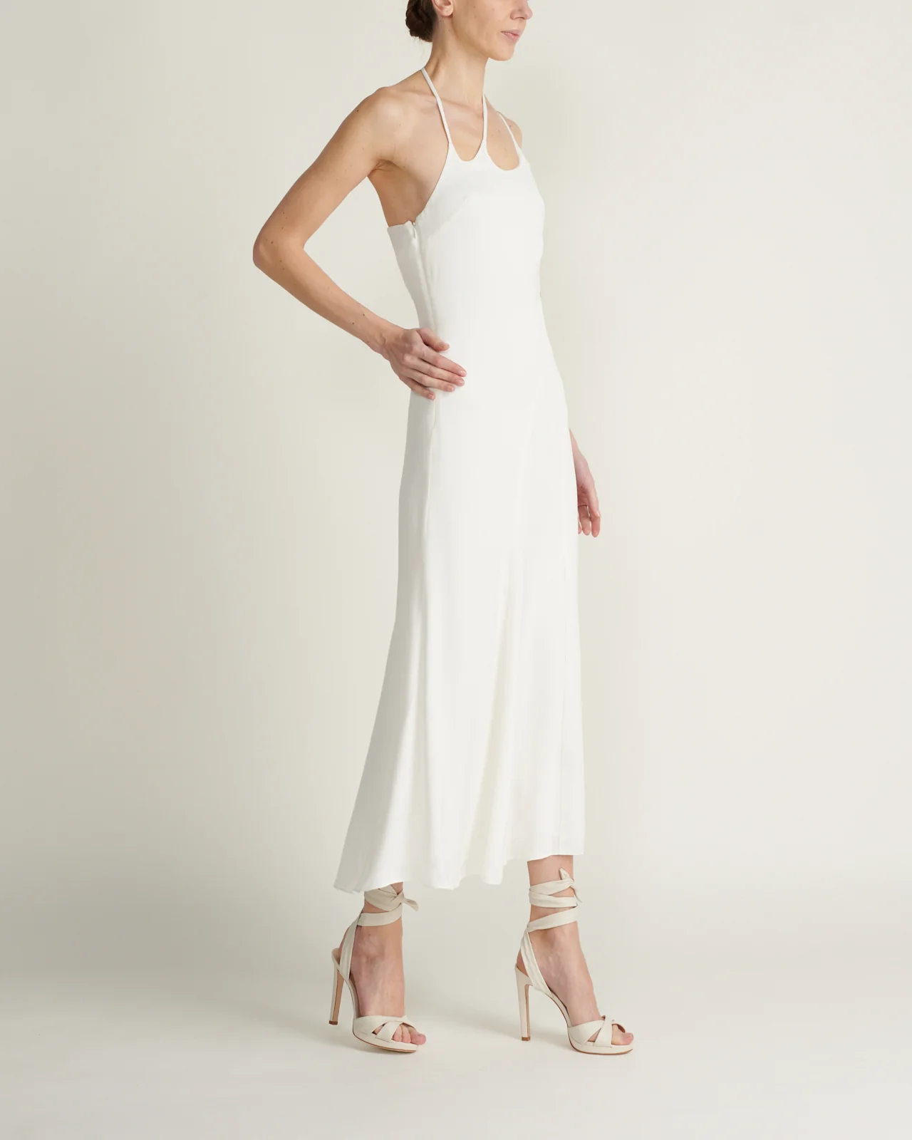 Midi Vestido Morena Cut Out Textured Crepe - Image 3