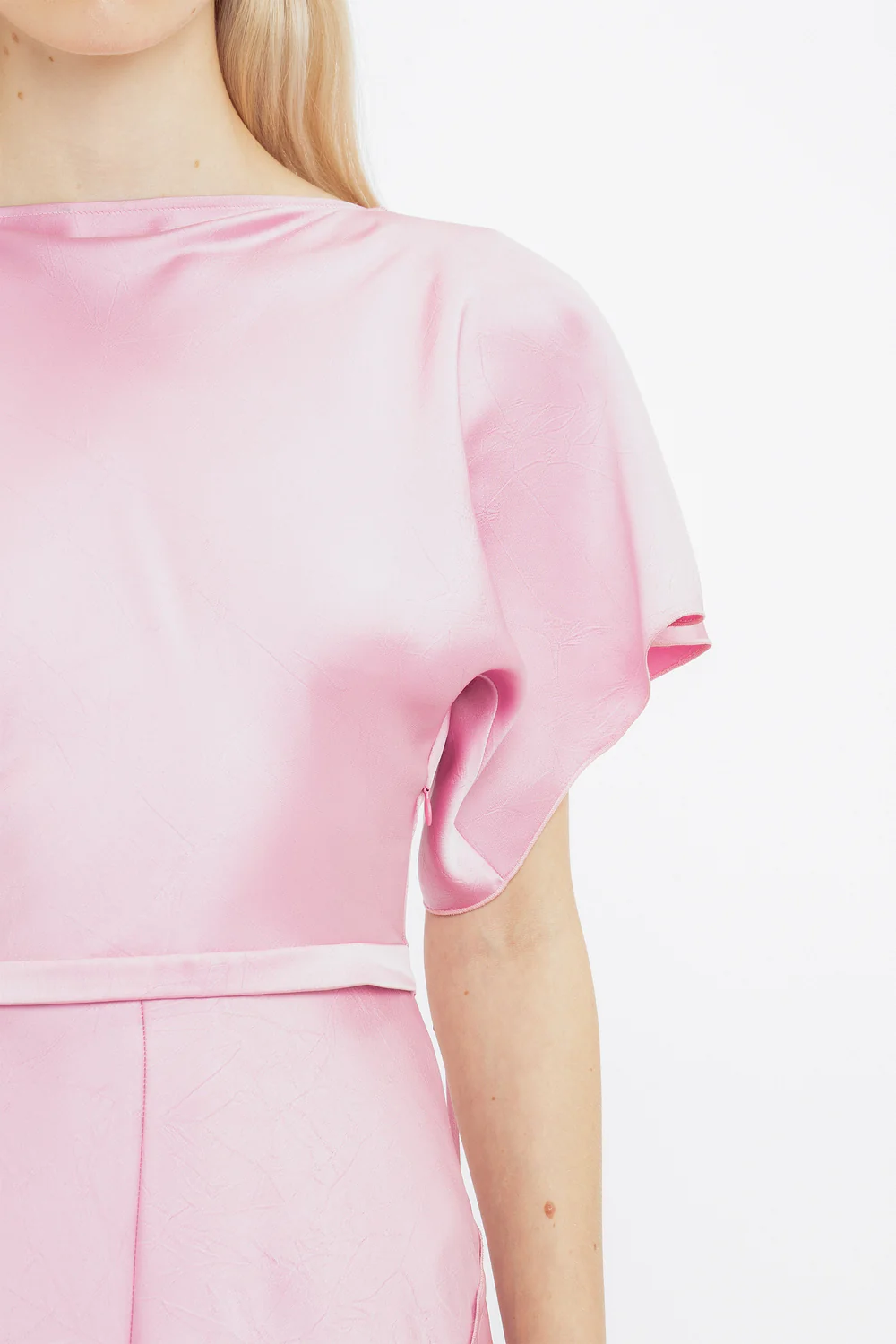 Midi Vestido Draped Sleeve Cut Out - Image 3