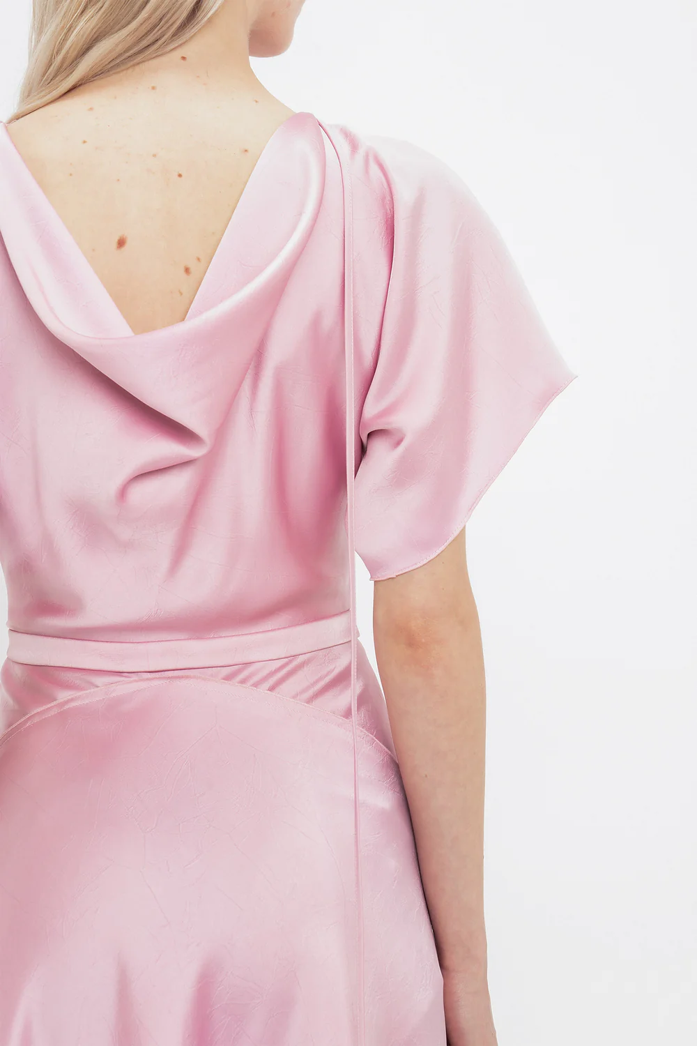 Midi Vestido Draped Sleeve Cut Out - Image 4