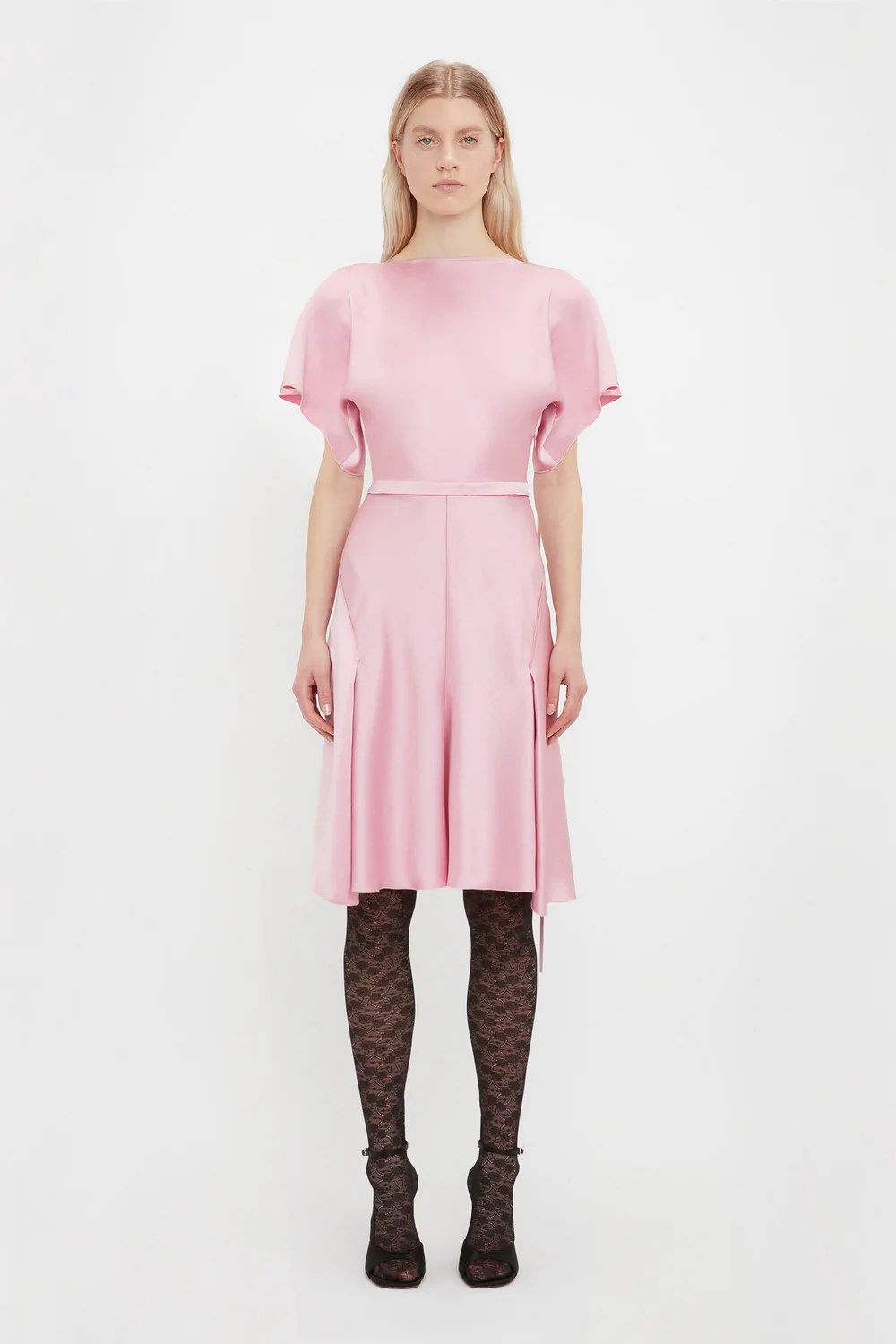Midi Vestido Draped Sleeve Cut Out - Image 6