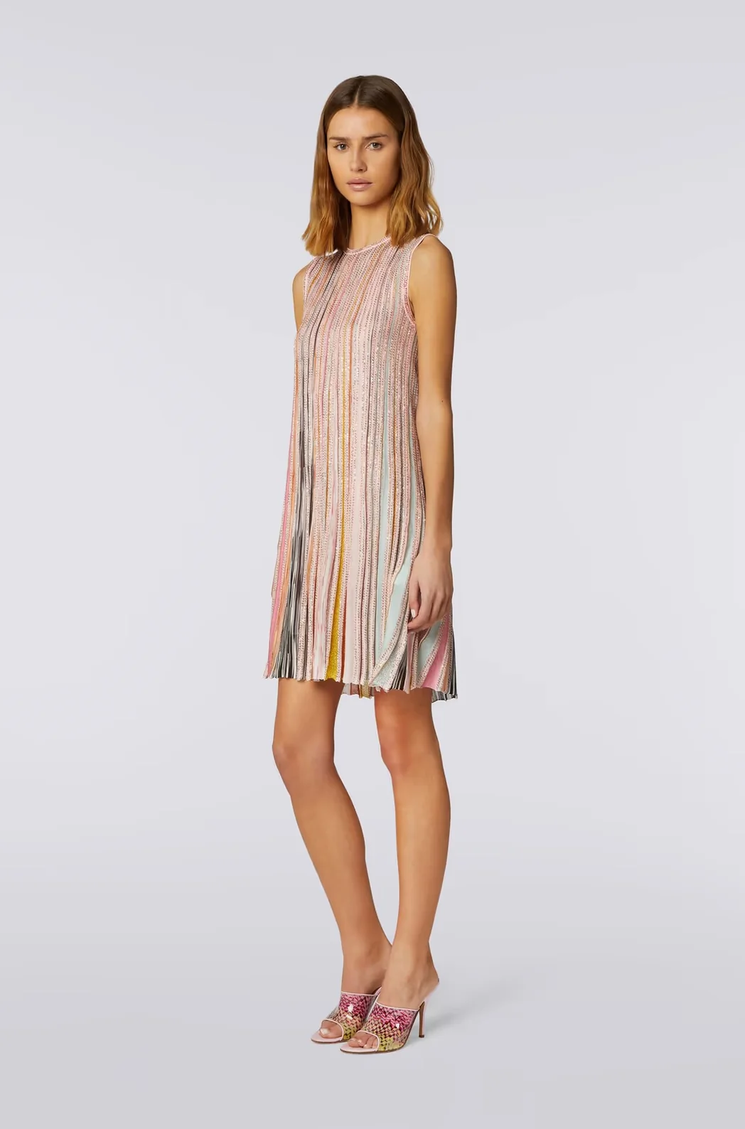 Midi Vestido Partialized Sequins Pink - Image 2