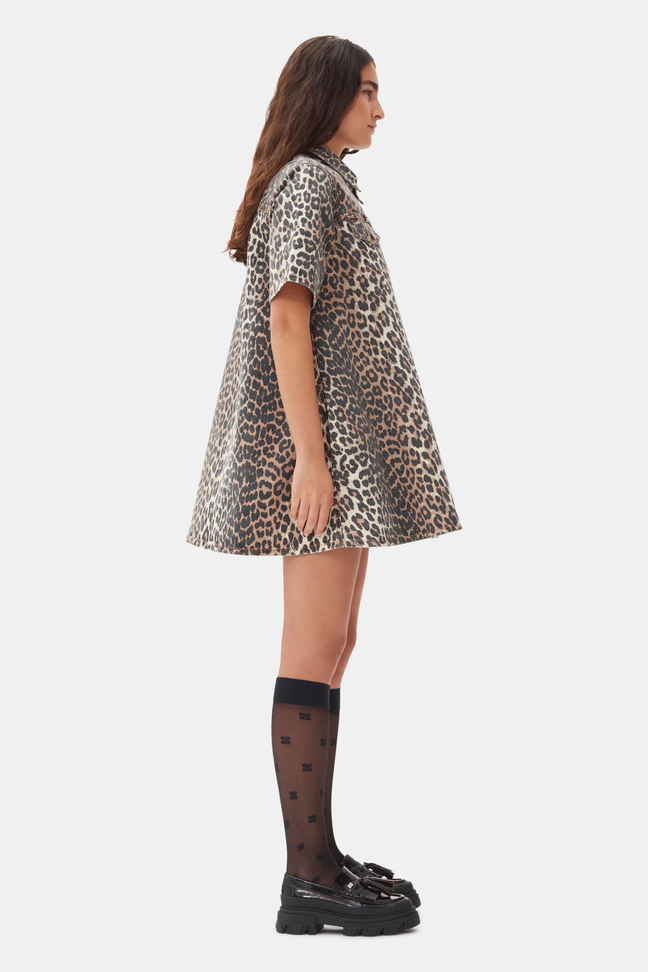 Mini Vestido Print Denim - Image 3
