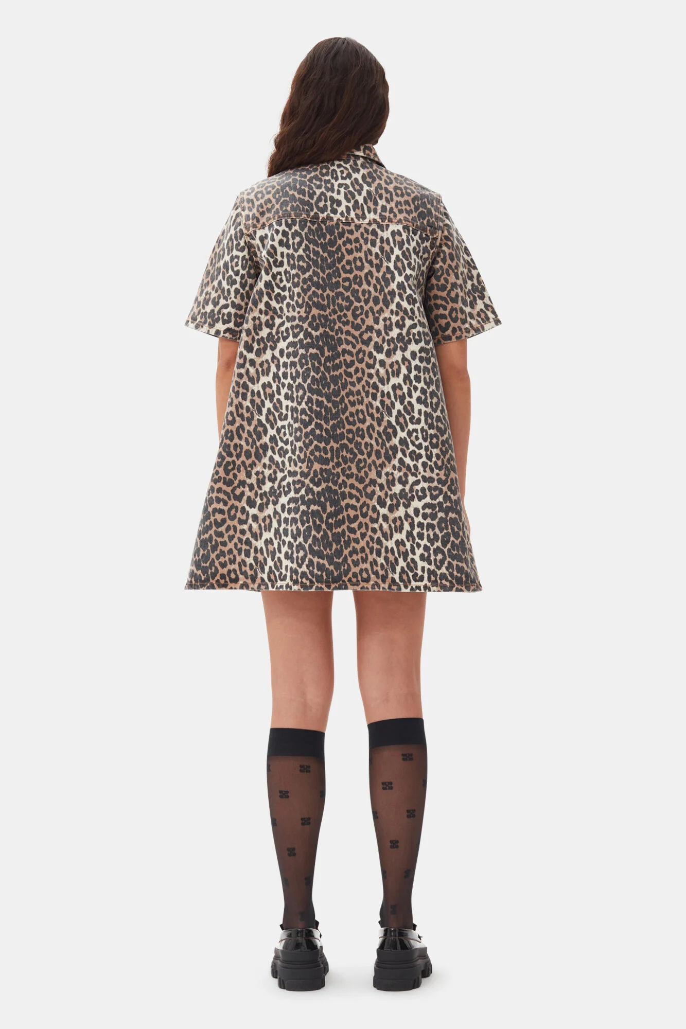 Mini Vestido Print Denim - Image 4