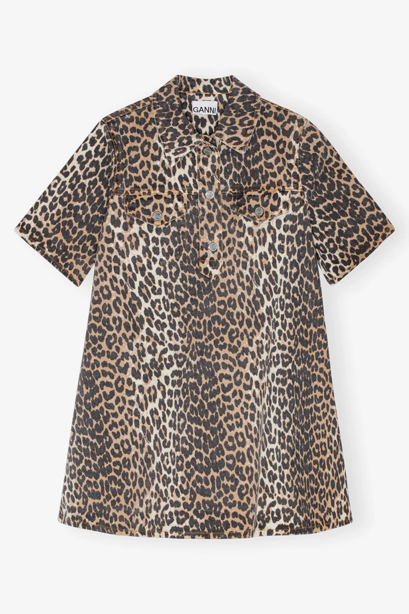 Mini Vestido Print Denim - Image 5