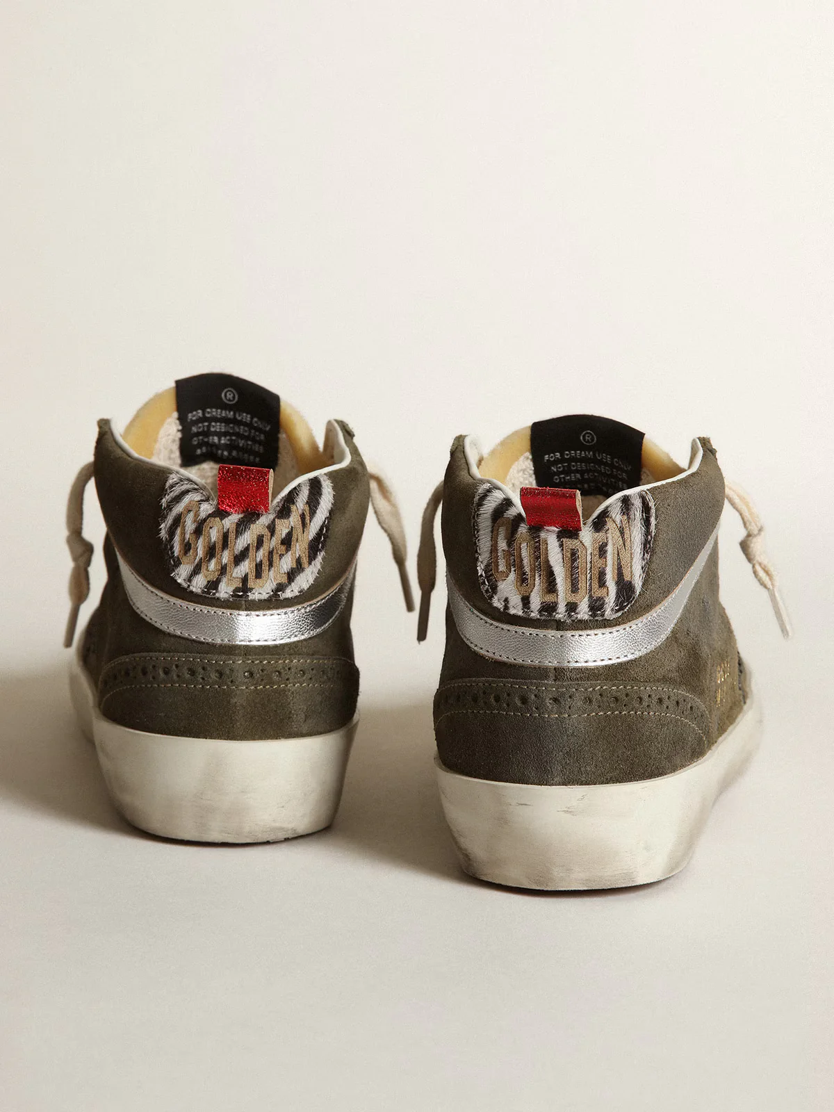 Zapatilla Golden Goose Mid Star Suede Glitter Star Zebra Horsy Mujer - Image 3