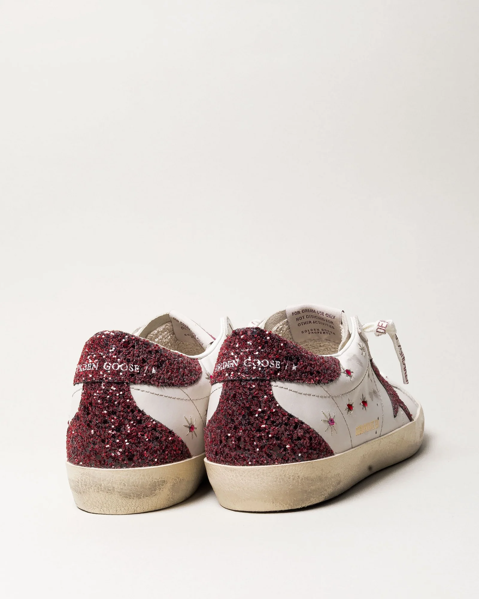 Zapatilla Golden Goose Super Star Leather Embroidery Glitter Star Heel Mujer - Image 2