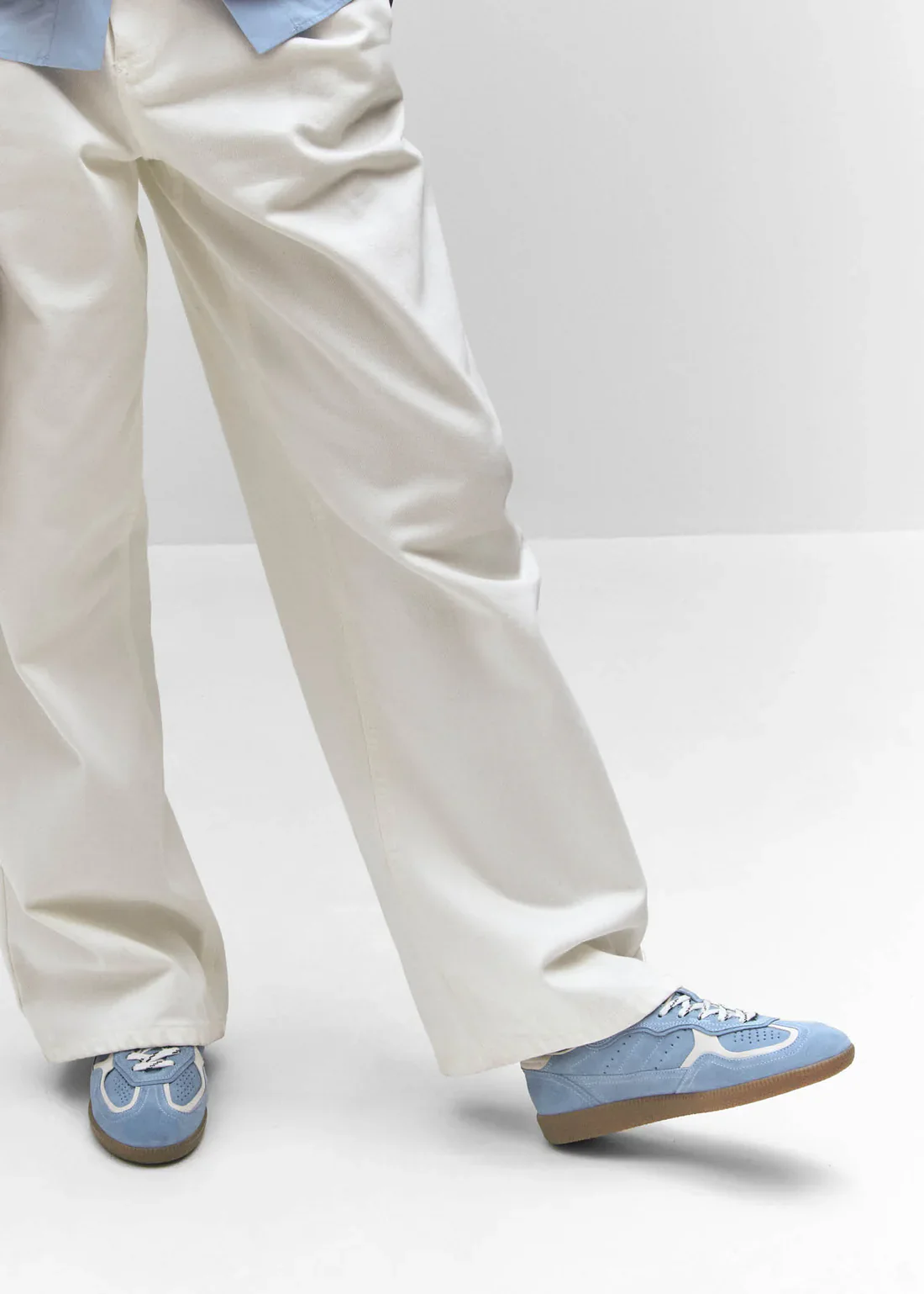 Zapatillas Alohas De Mujer Tb.490 Rife Cornflower Blue Cream Leather - Image 7