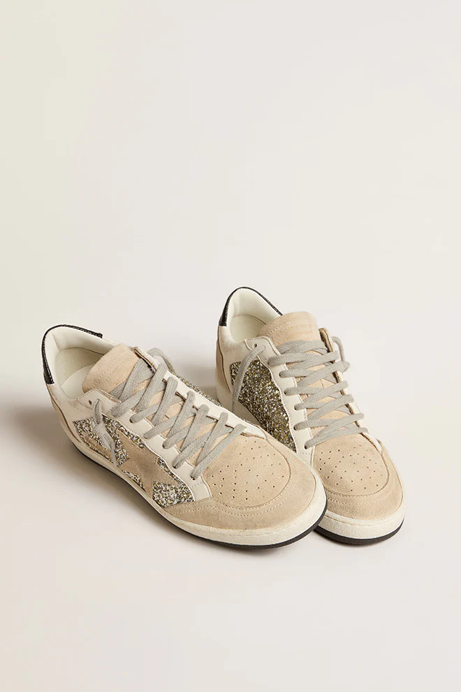 Zapatillas Golden Goose  Ball Star Glitter And Leather Mujer - Image 2