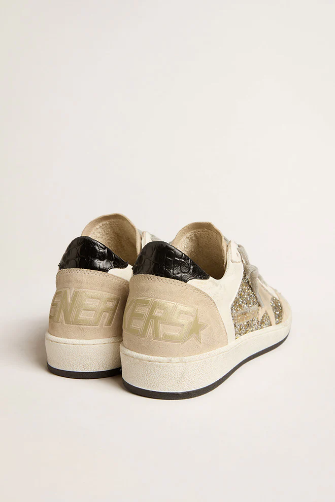 Zapatillas Golden Goose  Ball Star Glitter And Leather Mujer - Image 4