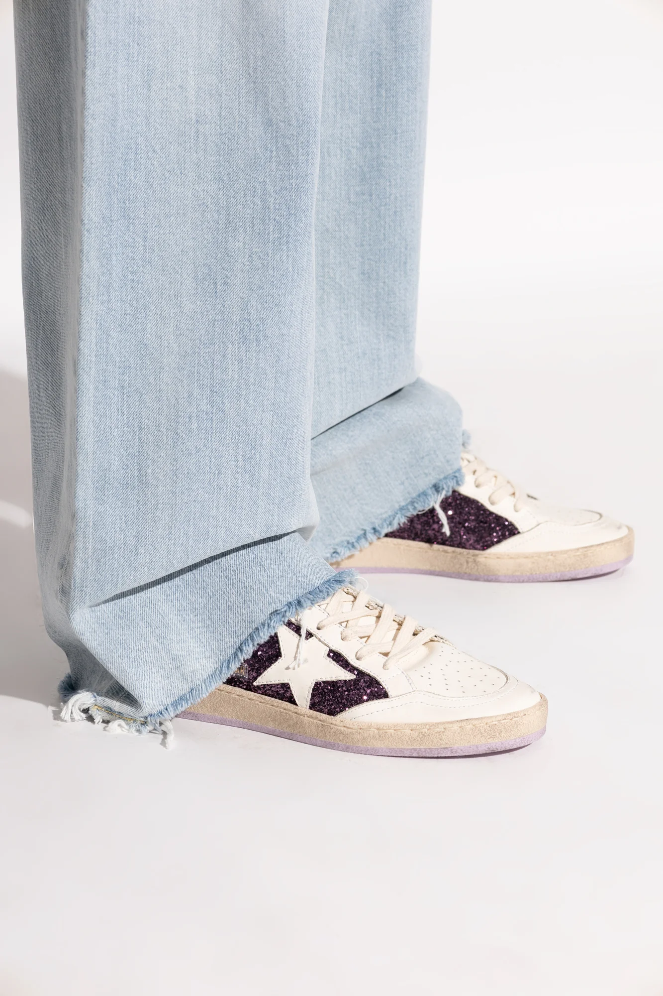 Zapatillas Golden Goose Ballstar Glitter Leather Star Mujer - Image 5