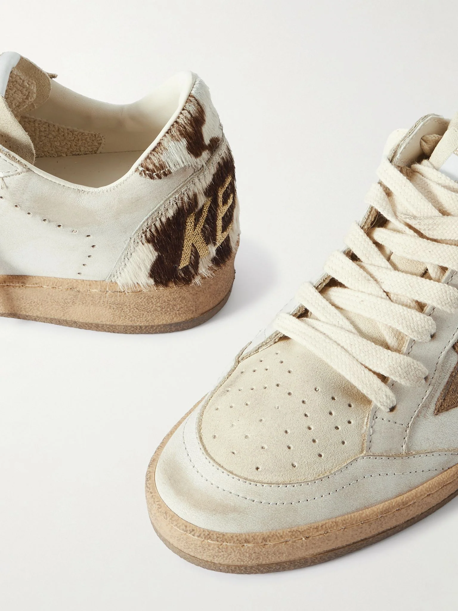 Zapatillas Golden Goose Ballstar Suede Star Horsy Cow Printed Heel Mujer - Image 2