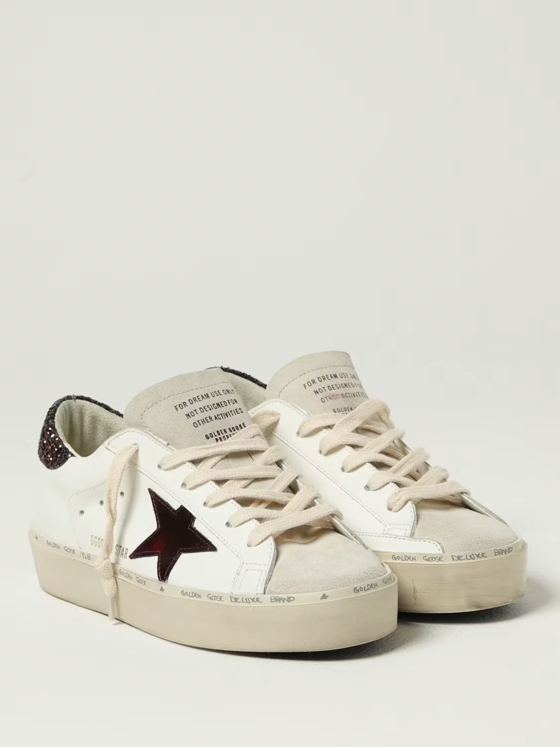 Zapatillas Golden Goose Hi Star Leather Toe And Star Glitter Mujer - Image 2