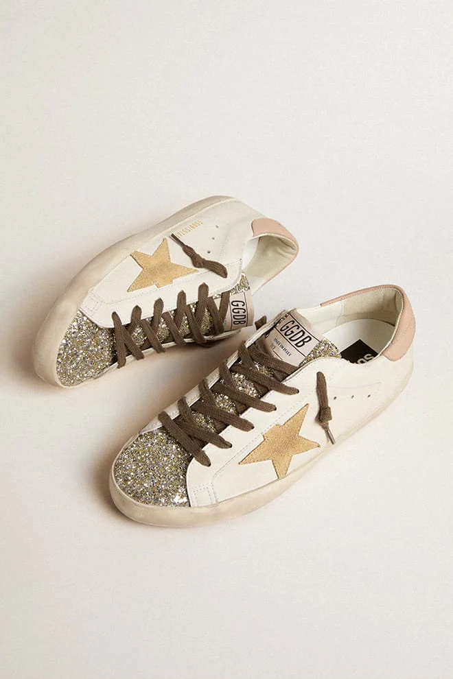 Zapatillas Golden Goose Super Star Biobase Glittr Suede Star Leath Mujer - Image 4