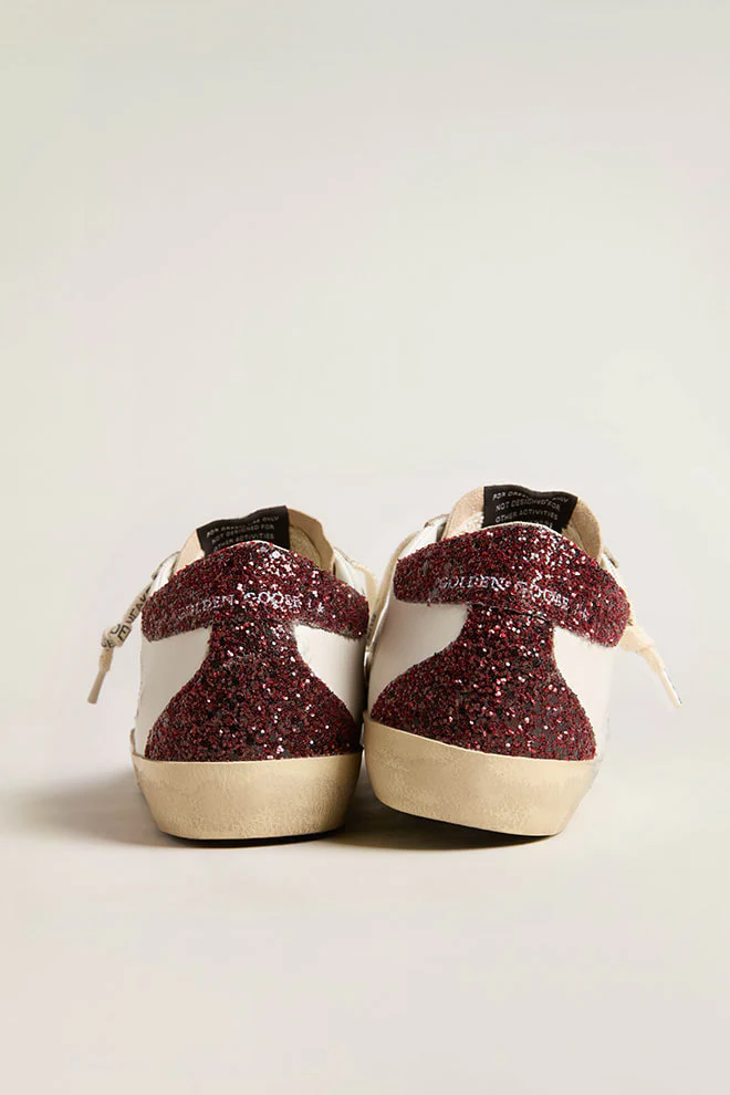 Zapatillas Golden Goose Super-Star  Leath Glitter Star Spur Suede Mujer - Image 2