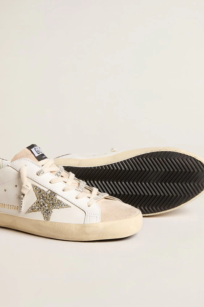 Zapatillas Golden Goose Super-Star  Leath Glitter Star Spur Suede Mujer - Image 3
