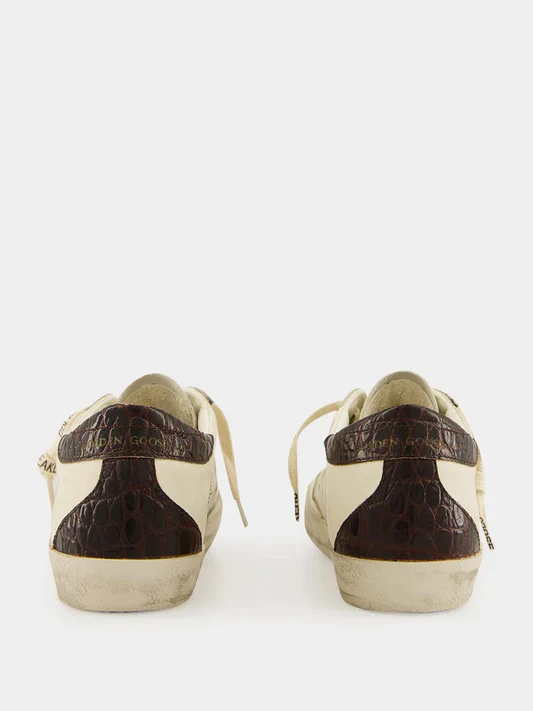 Zapatillas Golden Goose Super Star Leather Laminated Star Cocco Print Heel Mujer - Image 3
