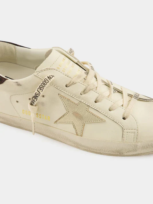 Zapatillas Golden Goose Super Star Leather Laminated Star Cocco Print Heel Mujer - Image 4