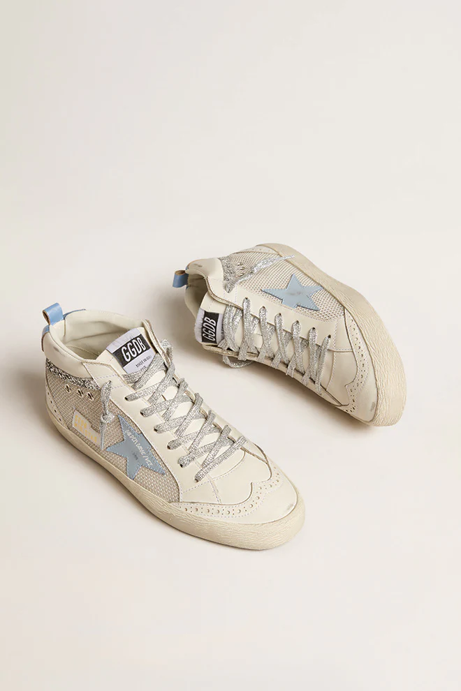 Zapatillas Golden Goose Mid Star Net And Leather Mujer - Image 2