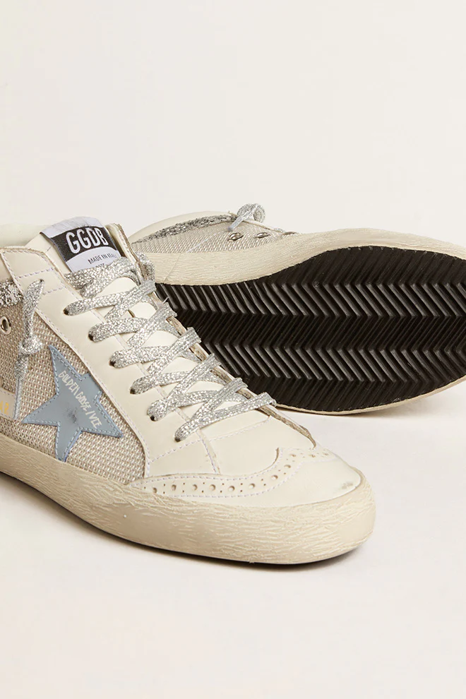 Zapatillas Golden Goose Mid Star Net And Leather Mujer - Image 3