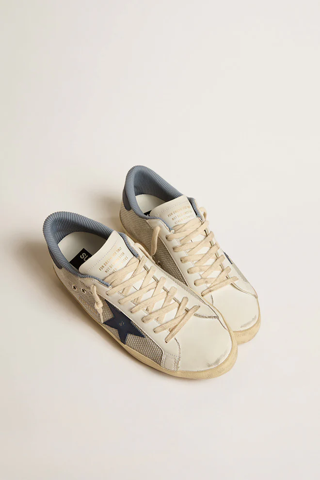 Zapatillas Golden Goose Super-Star Net Upper Leather Star And Heel Hombre - Image 2