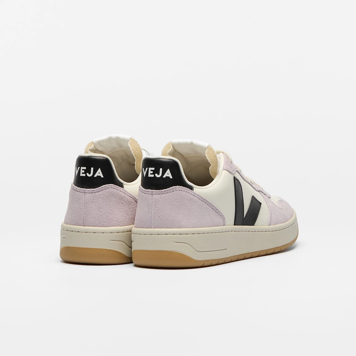 Zapatillas Veja De Mujer V-10 Leather Pure Black Parme - Image 3