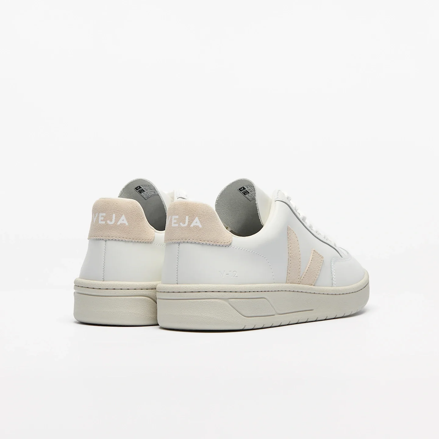 Zapatillas Veja De Mujer V-12 Leather White Sable - Image 3