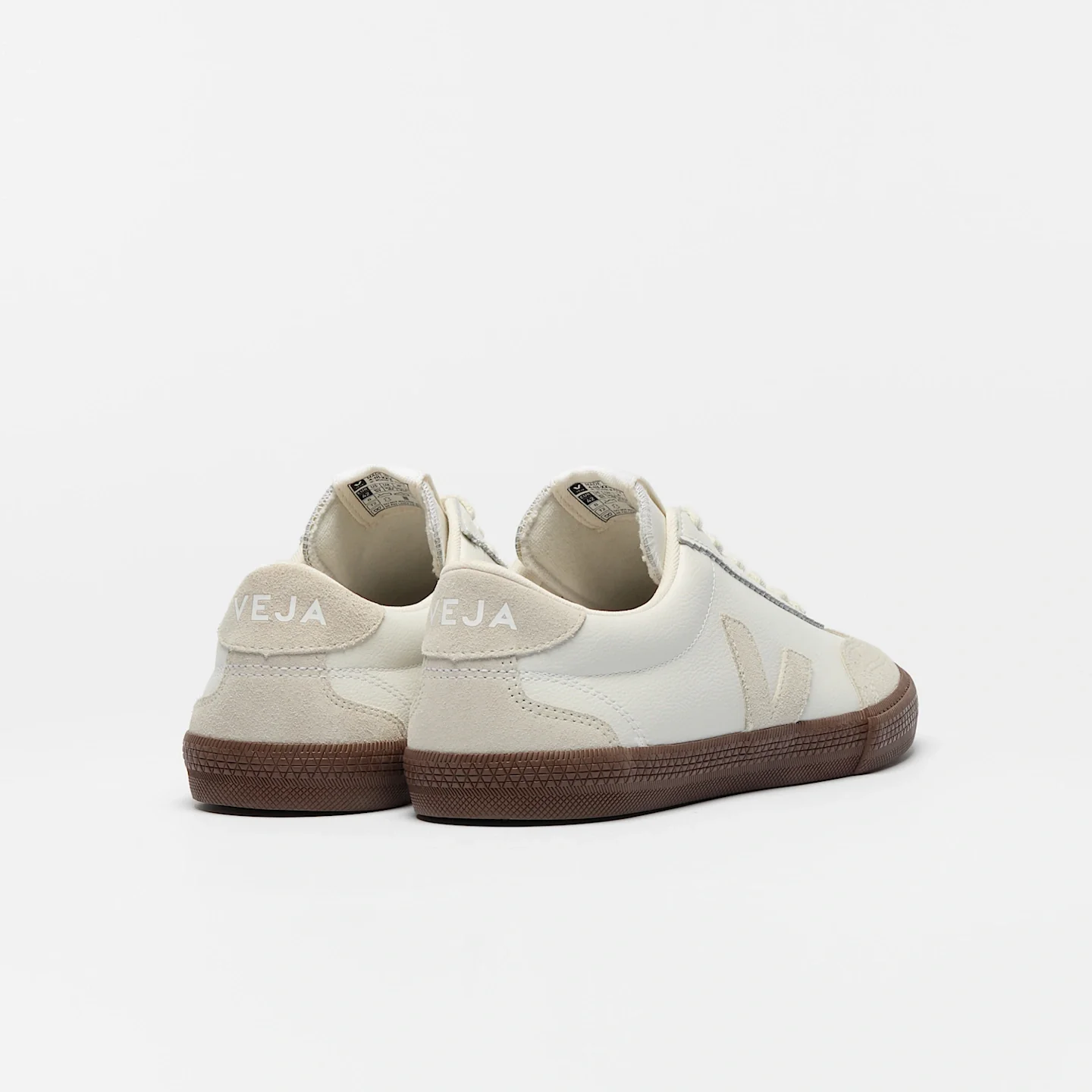 Zapatillas Veja De Mujer Volley Leather White Natural Bark - Image 3